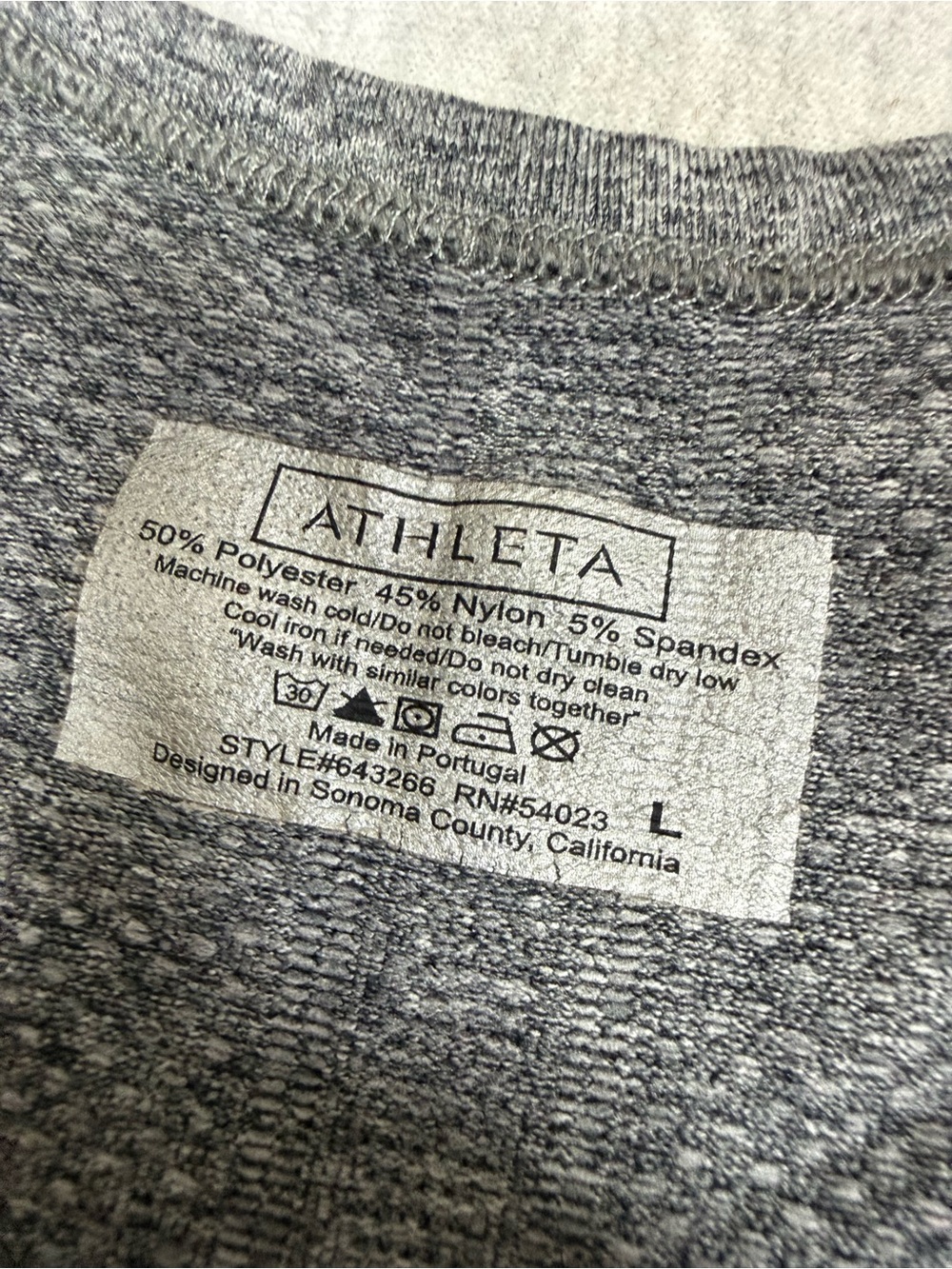 Athleta Fastest Track Seamless Ruched Racerback Tank Gray - Size Large - Picture 2 of 5